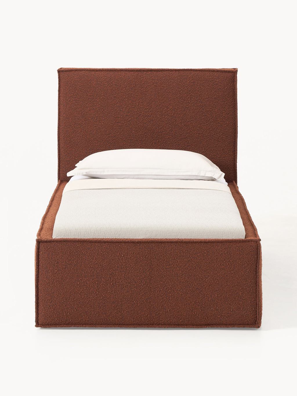 Dream Bouclé-Single Bed — Mushroom