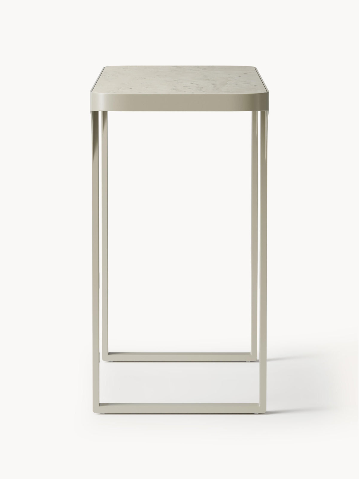 Bella Console Table in Travertine Look — Pearl Grey
