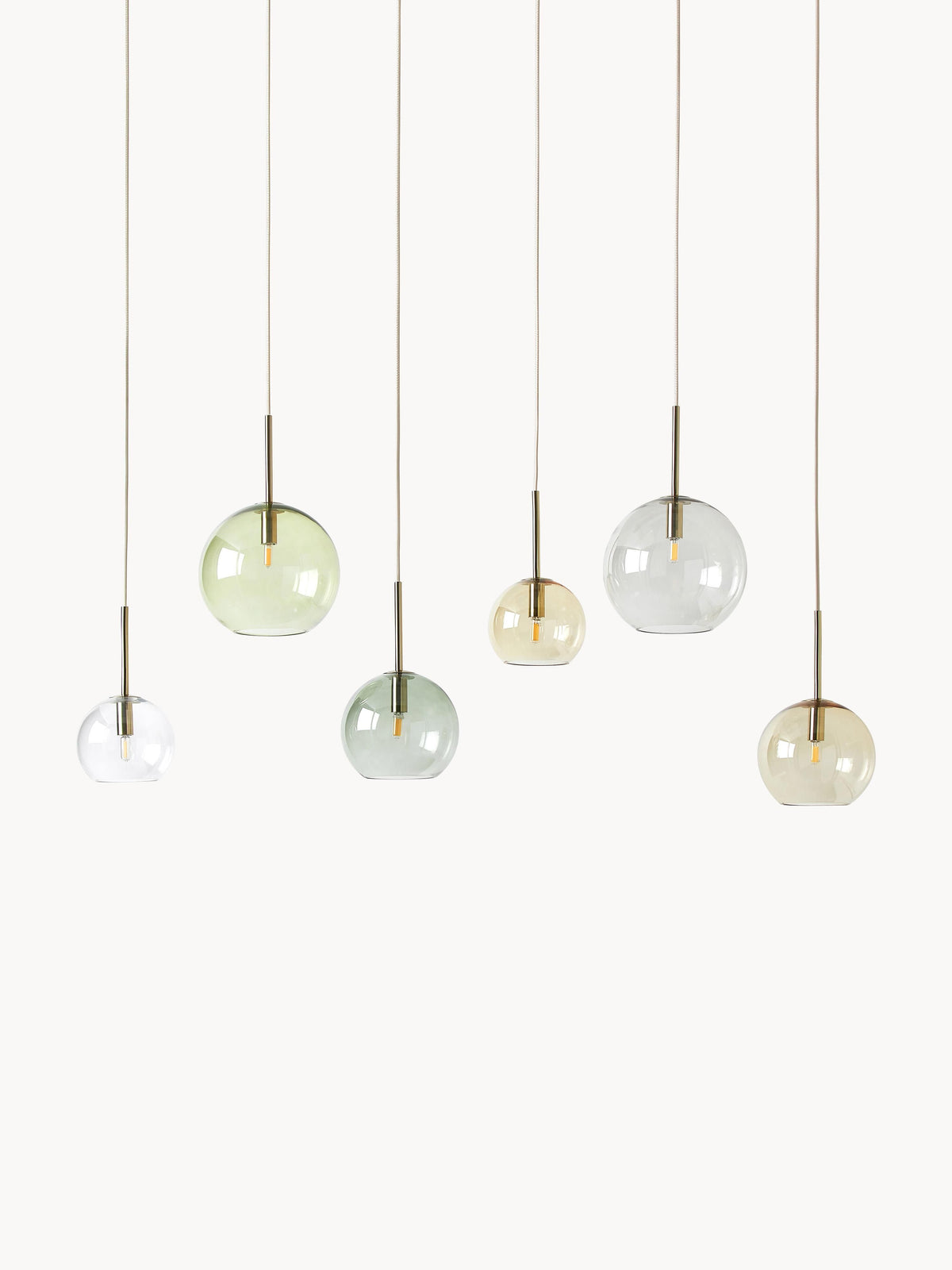 Raquel Large Glass Globe Pendant Light — Off-White