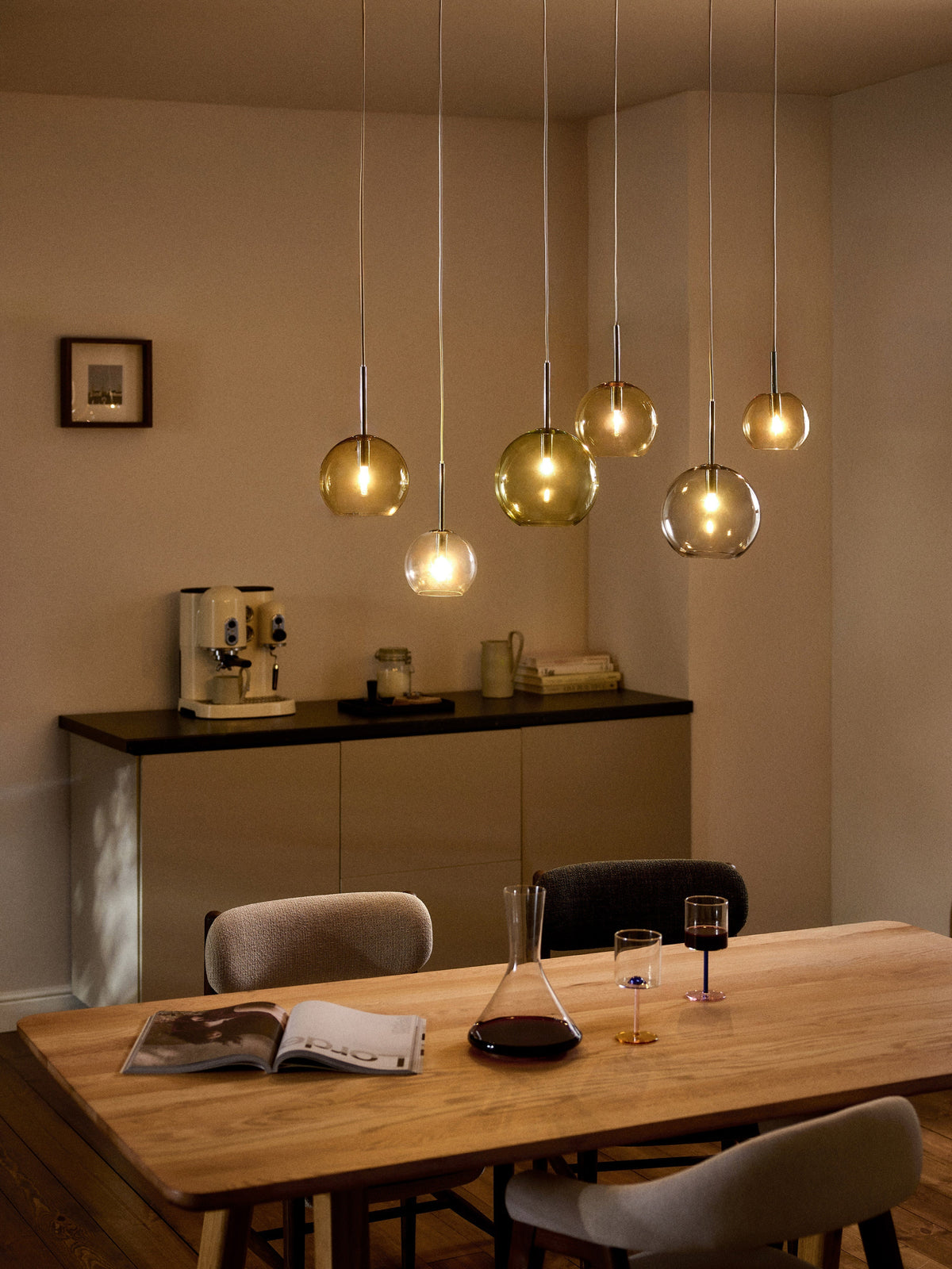 Raquel Large Glass Globe Pendant Light — Off-White