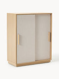 Wisp Wood-Highboard with Upholstered Front — Oatmeal