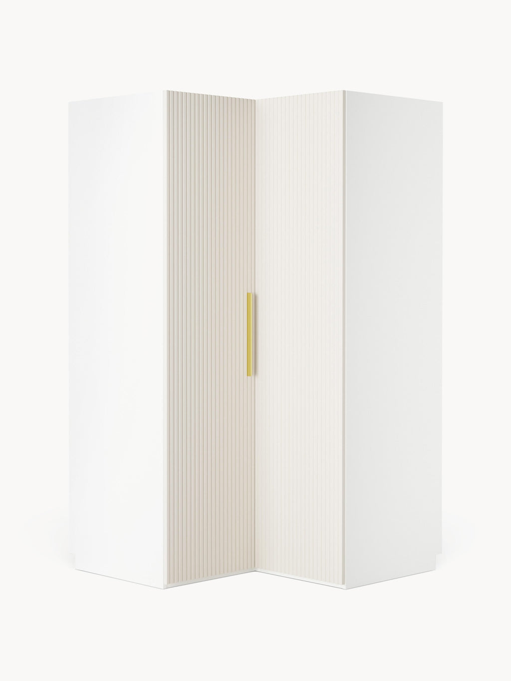 Simone Modular Corner Wardrobe, 115 cm Width — Off-White