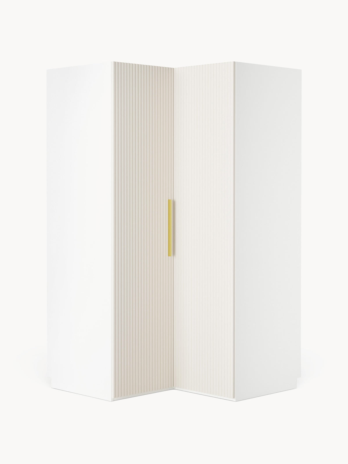 Simone Modular Corner Wardrobe, 115 cm Width — Off-White