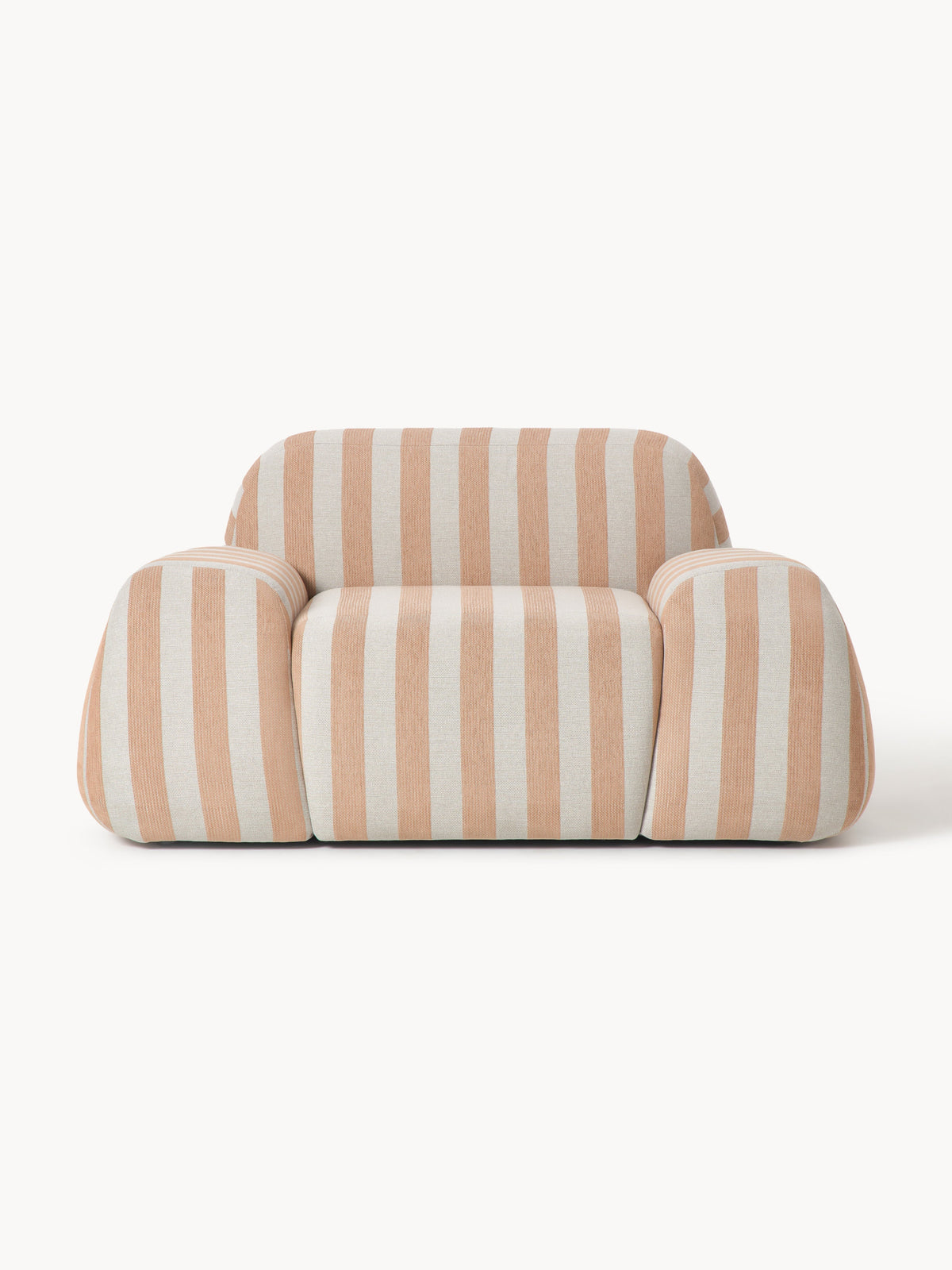 Wolke Striped Lounge Chair — Oatmeal
