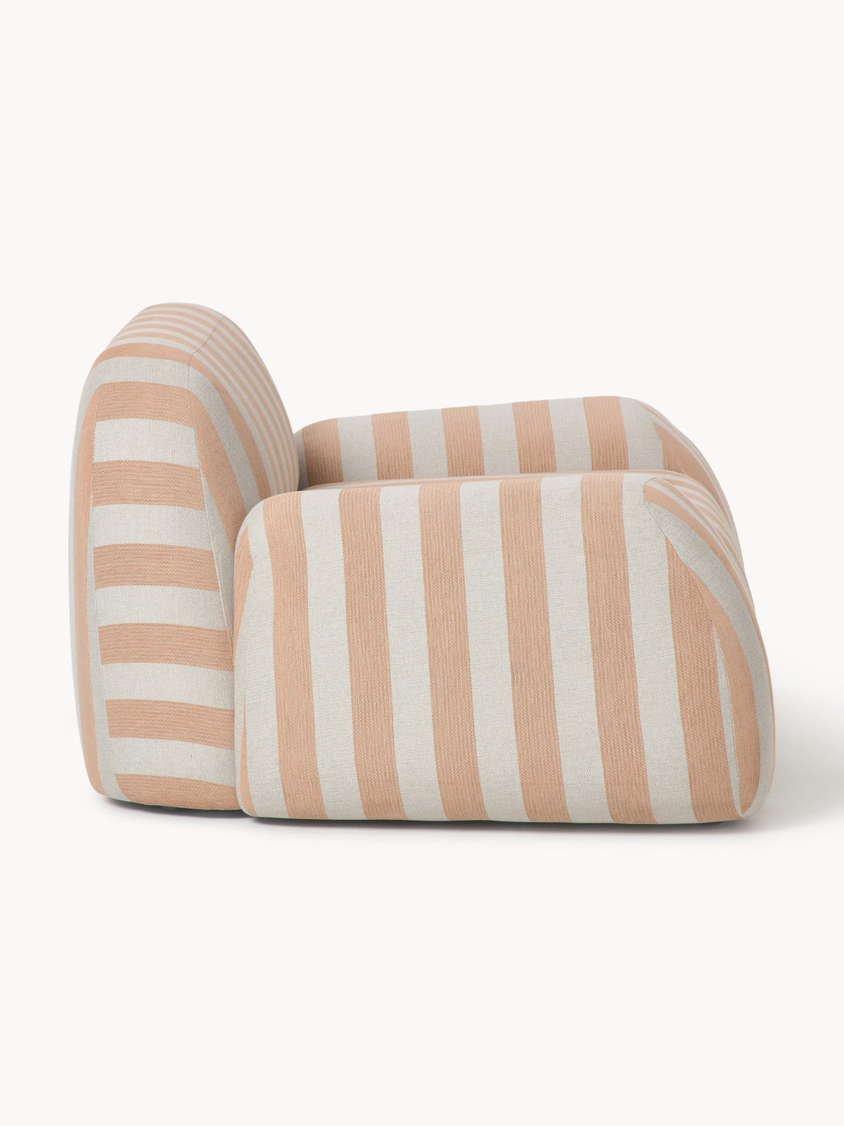 Wolke Striped Lounge Chair — Oatmeal