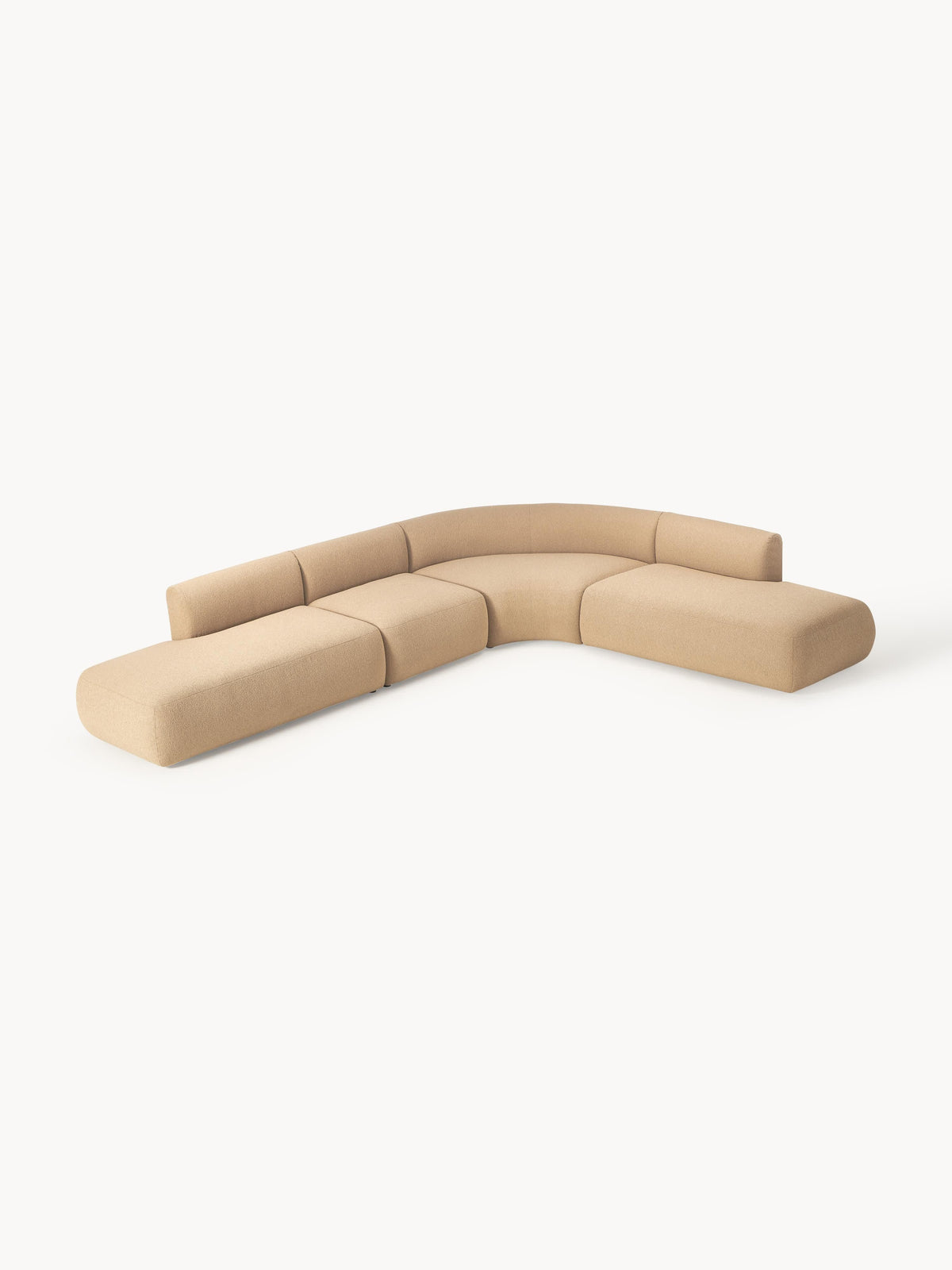 Sofia Modular Bouclé Corner Sofa (4-seater) — Sand