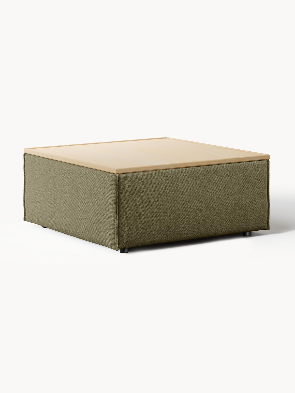 Lennon Sofa Ottoman with Storage — Moss Green