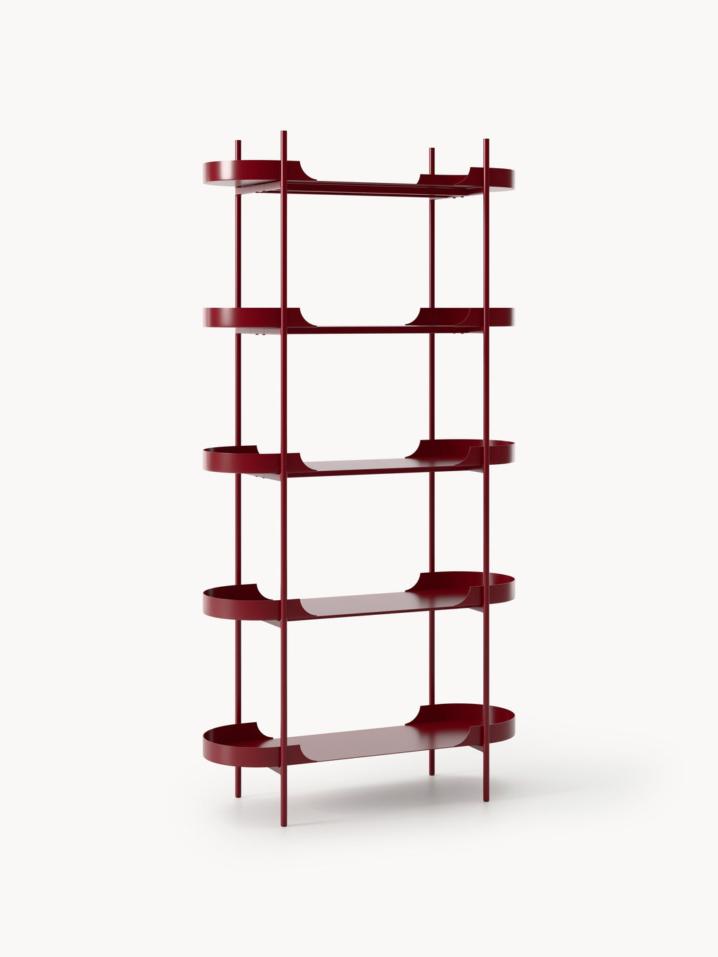 Taru Tall Metal-Shelving Unit — Warm Grey