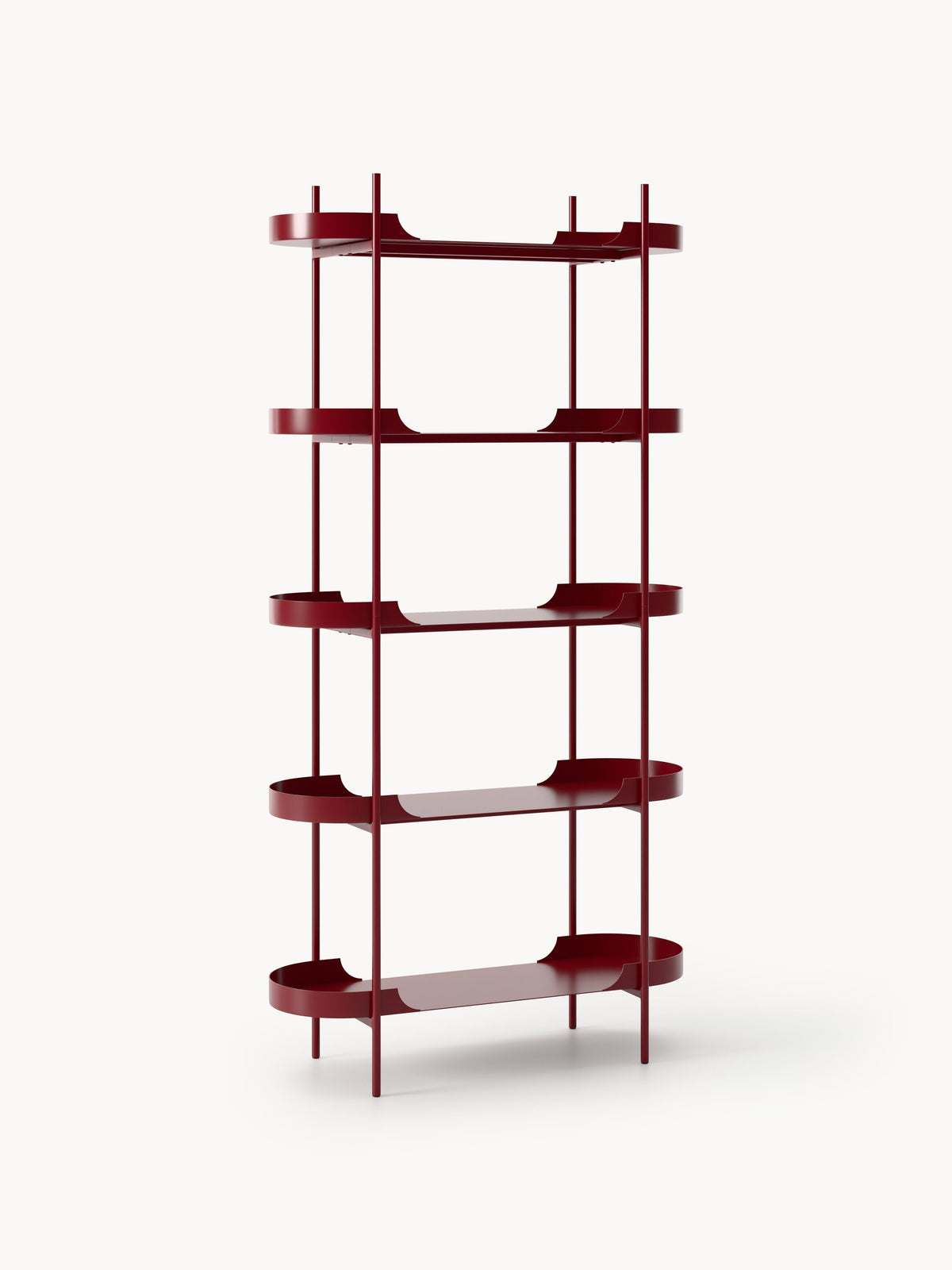 Taru Tall Metal-Shelving Unit — Warm Grey