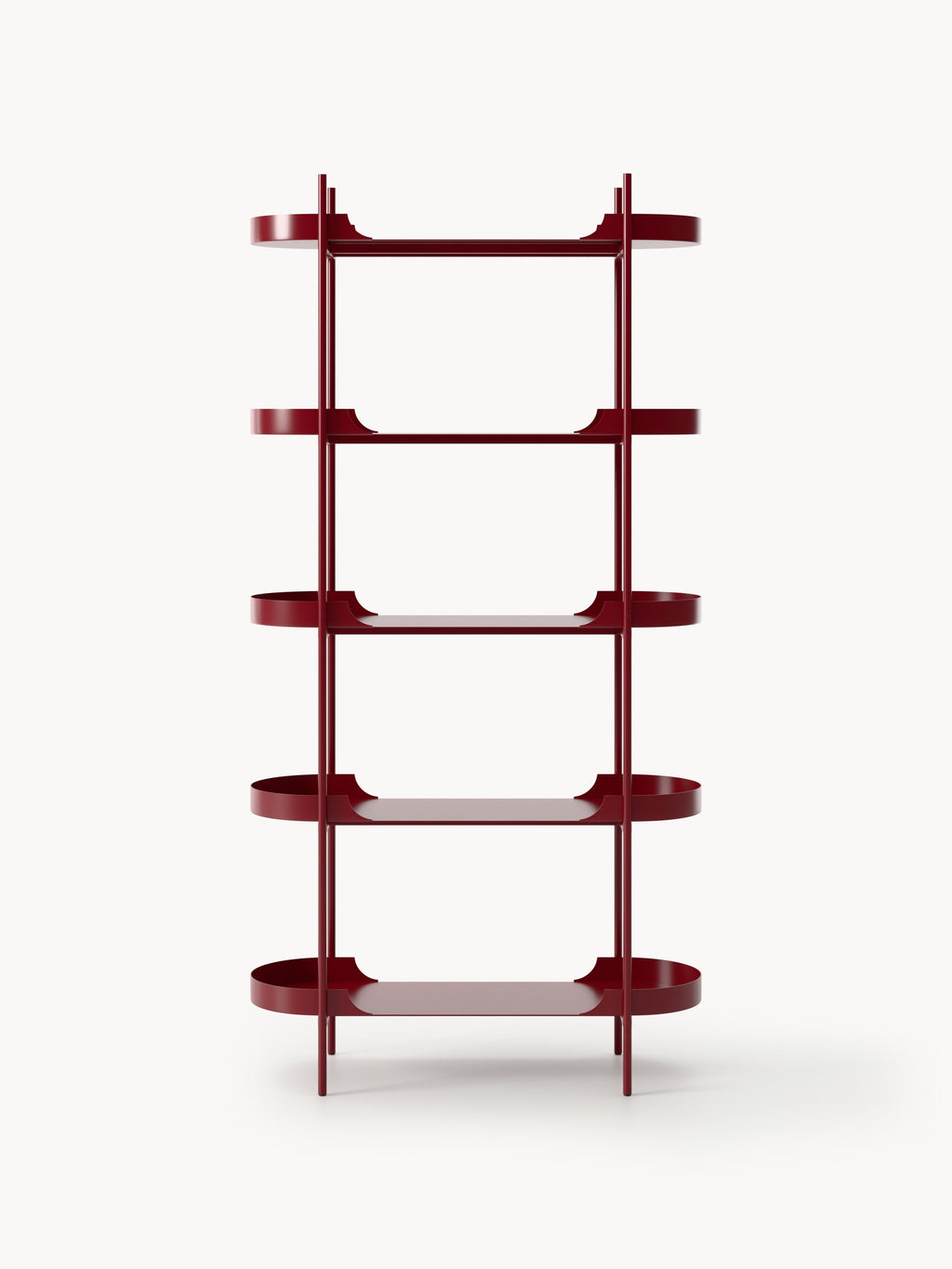Taru Tall Metal-Shelving Unit — Warm Grey