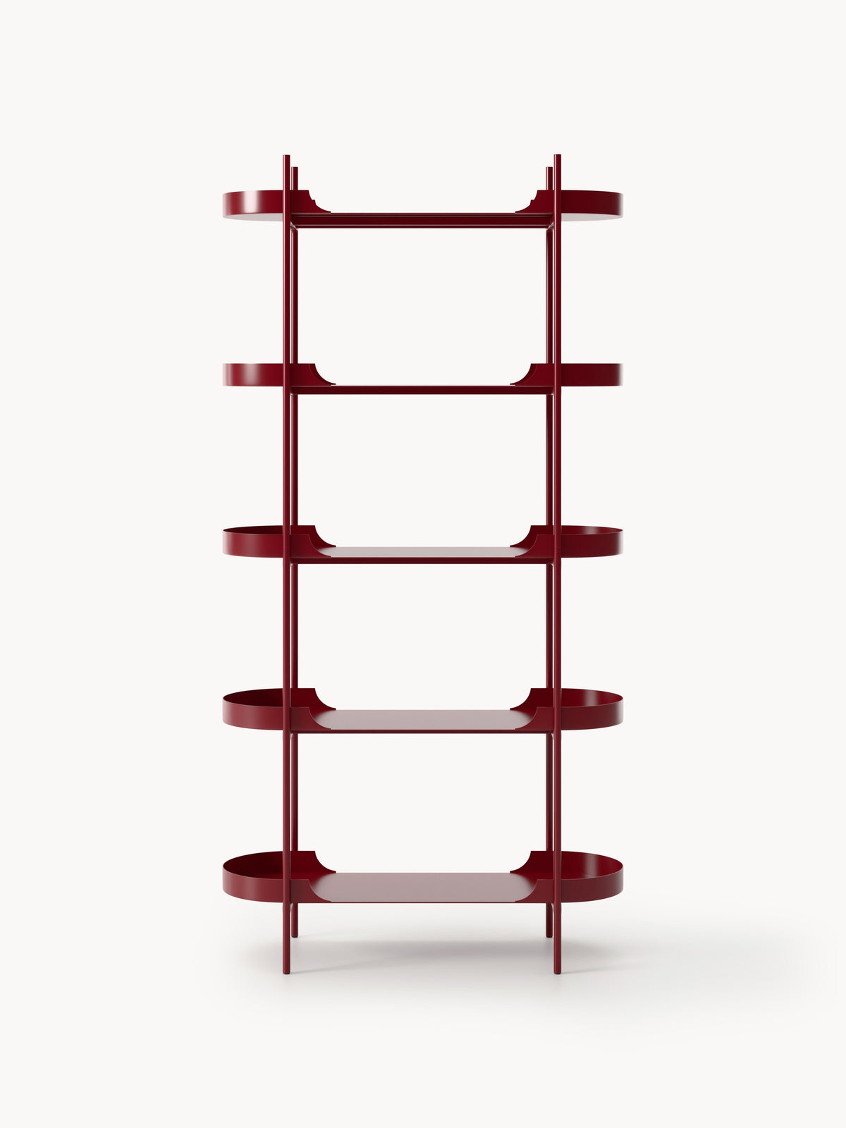 Taru Tall Metal-Shelving Unit — Warm Grey