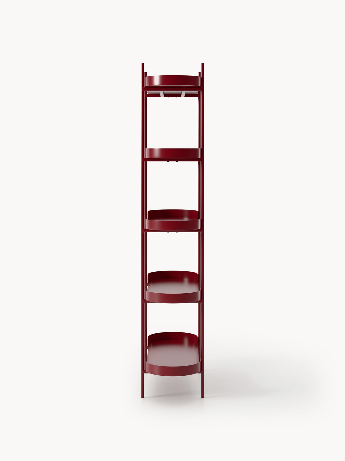 Taru Tall Metal-Shelving Unit — Warm Grey