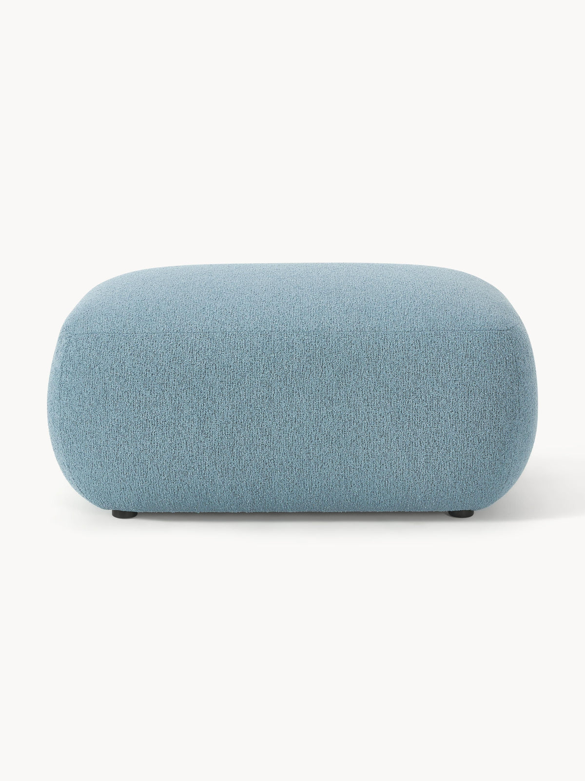Sofia Bouclé Ottoman — Grey