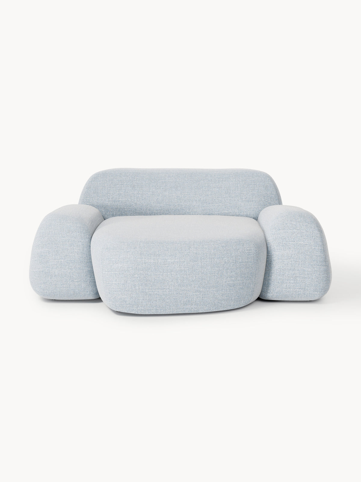 Wolke Bouclé-XL-Lounge Chair — Pearl Grey