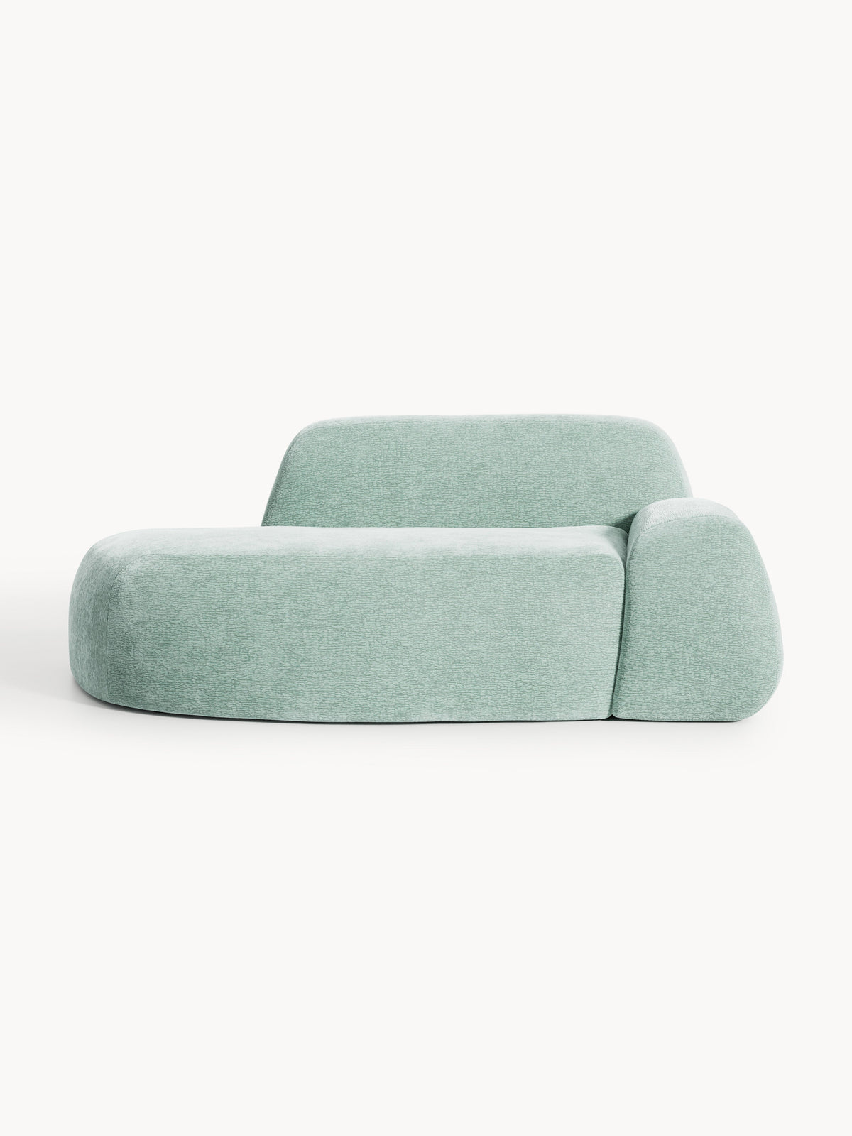 Wolke Sofa (2-seater) with Chaise Longue — Light Grey