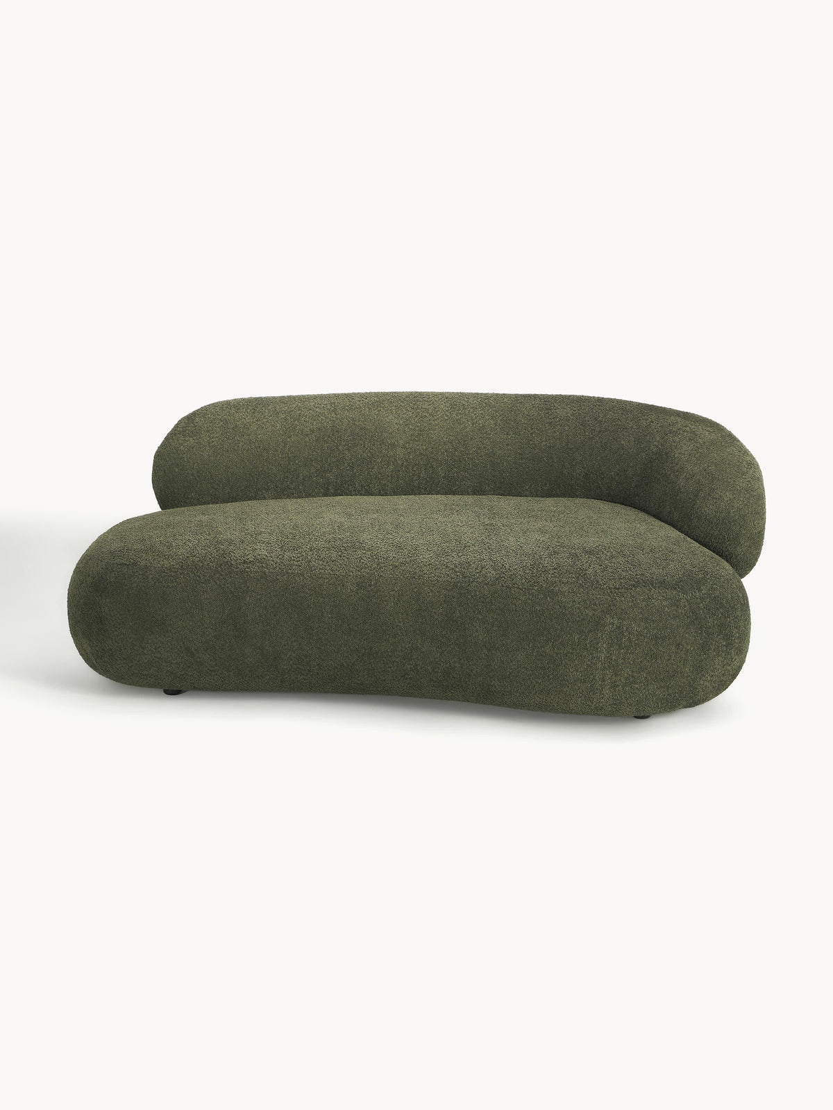 Alba Sofa (2-seater) in Teddy Bouclé — Green
