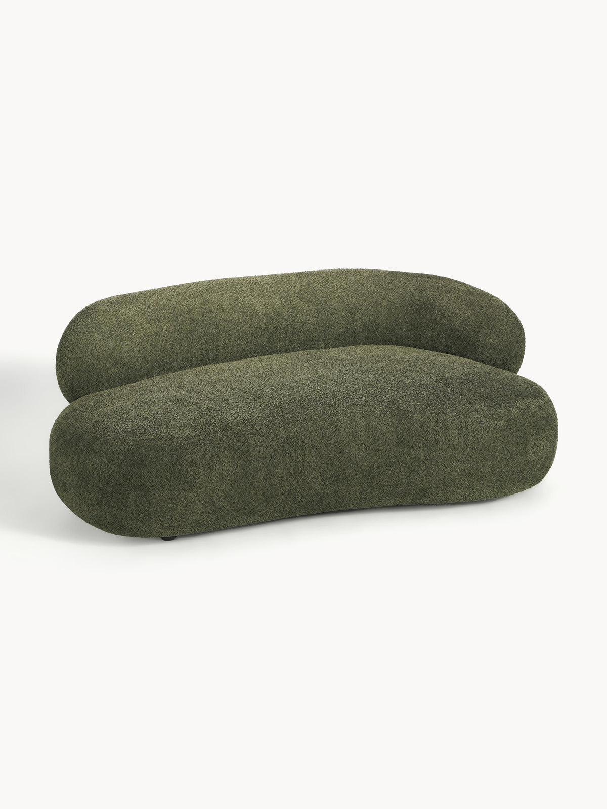 Alba Sofa (2-seater) in Teddy Bouclé — Green