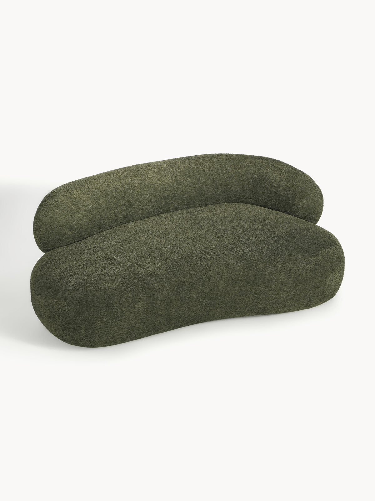 Alba Sofa (2-seater) in Teddy Bouclé — Green