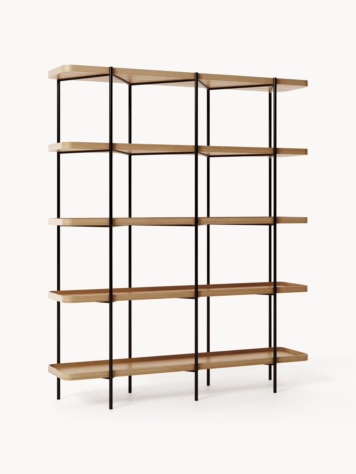 Renee Large Wooden Shelving Unit — Linen Beige