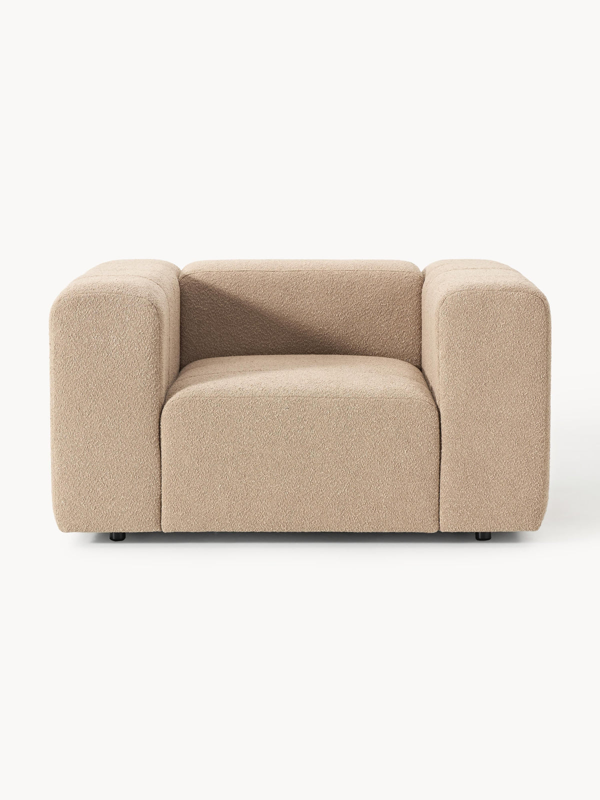 Lena Bouclé Lounge Chair — Warm Grey