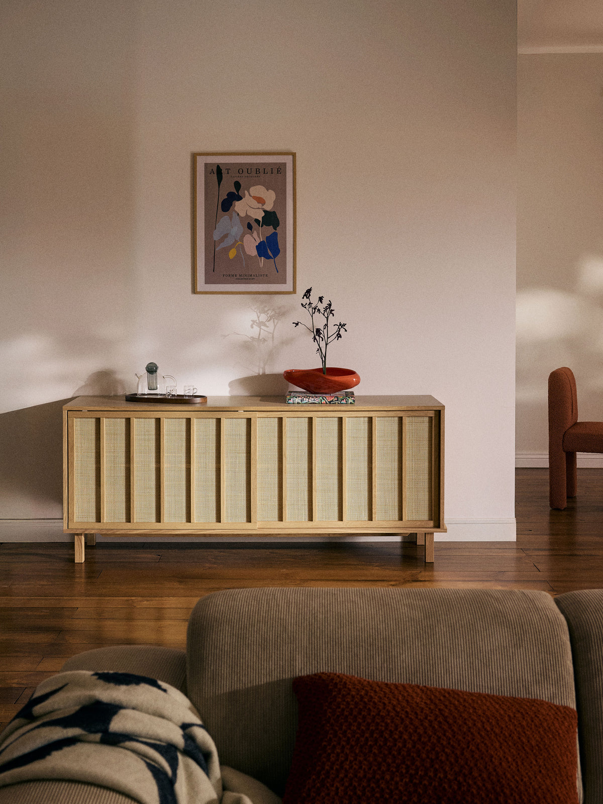 Echo Sideboard with Rattan-Fronts — Sand