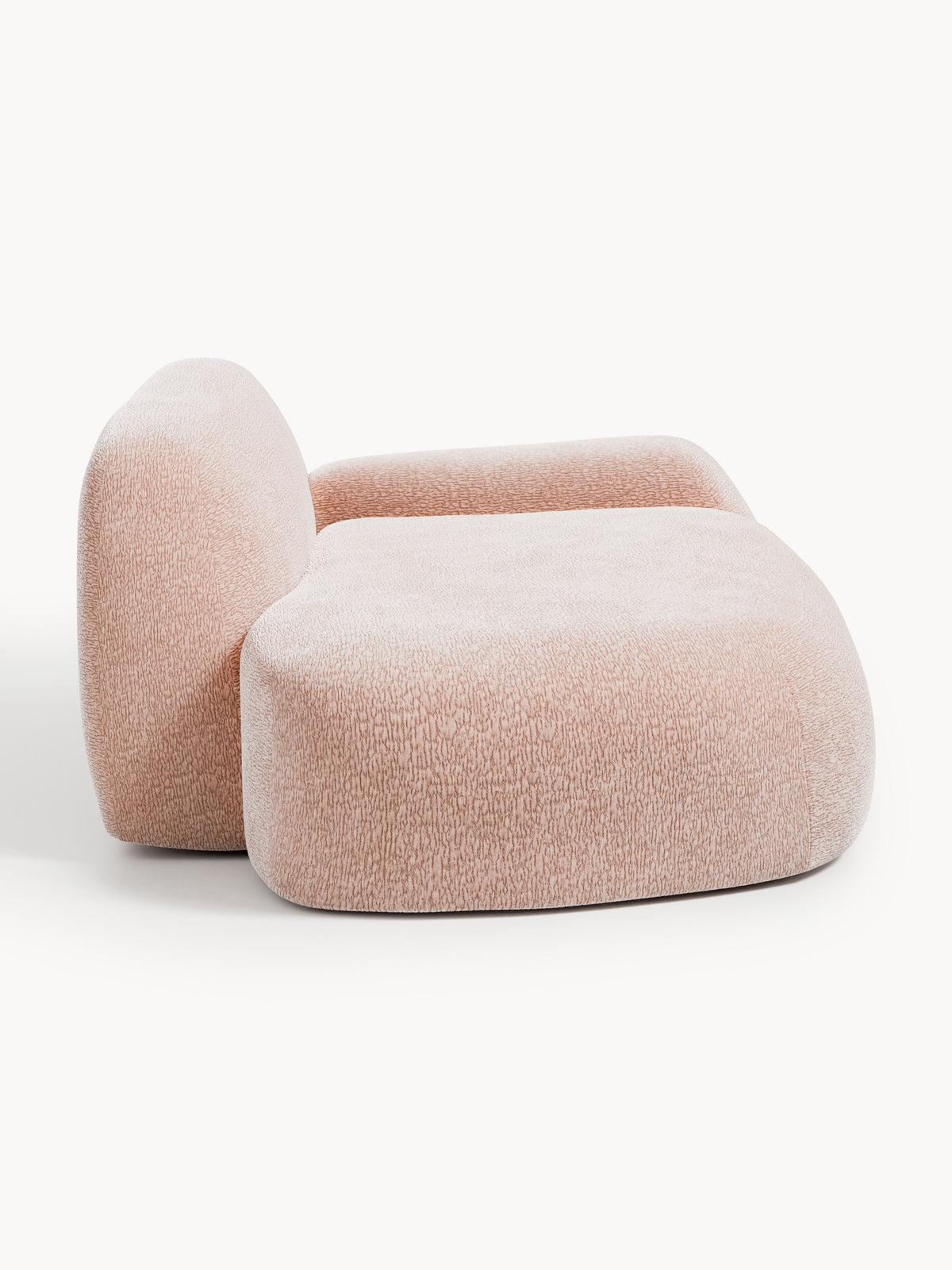 Wolke Sofa (2-seater) with Chaise Longue — Rose
