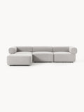 Anton Modular Bouclé Sofa (4-seater) with Ottoman (left/right) — Oatmeal