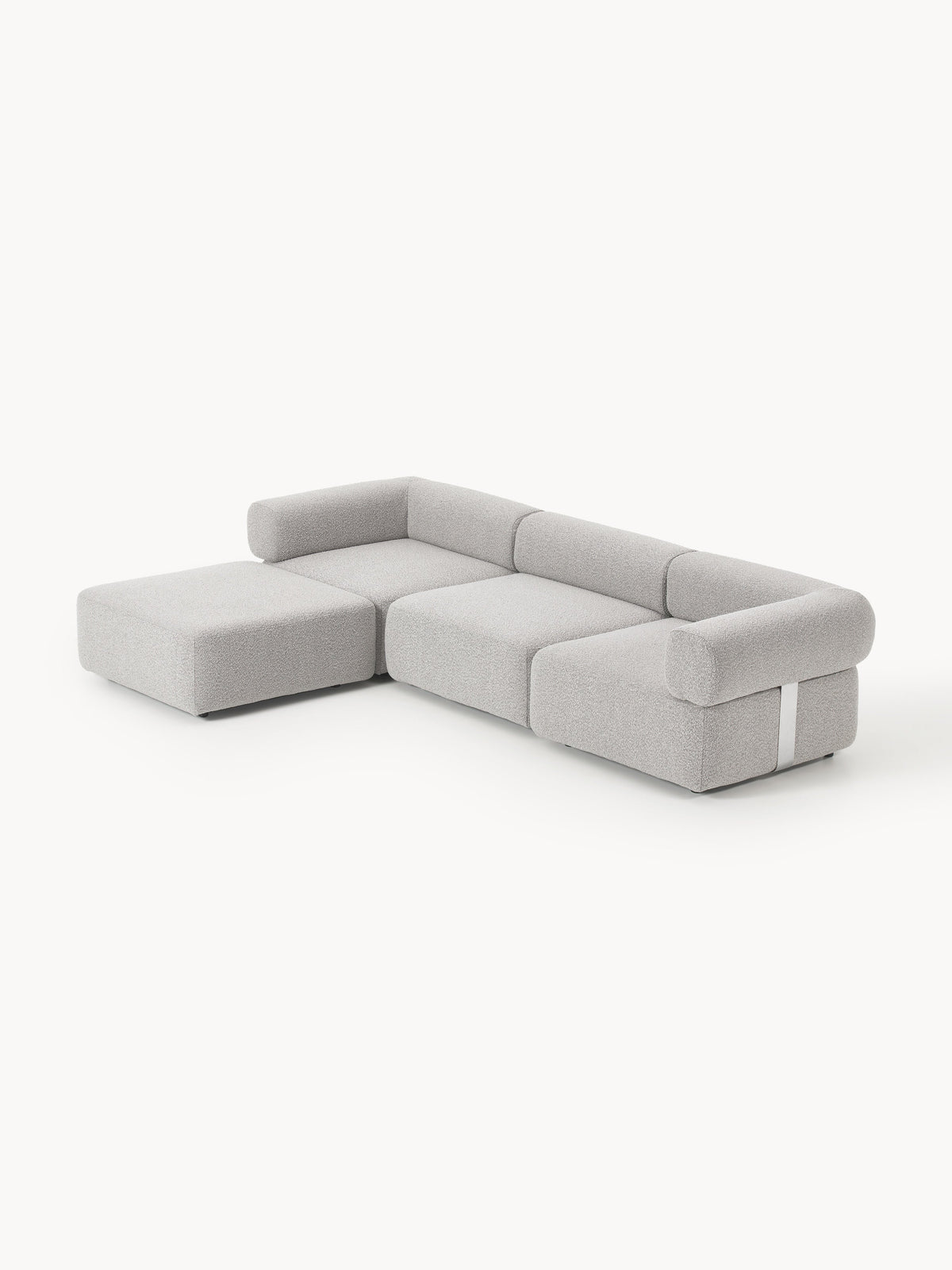 Anton Modular Bouclé Sofa (4-seater) with Ottoman (left/right) — Oatmeal
