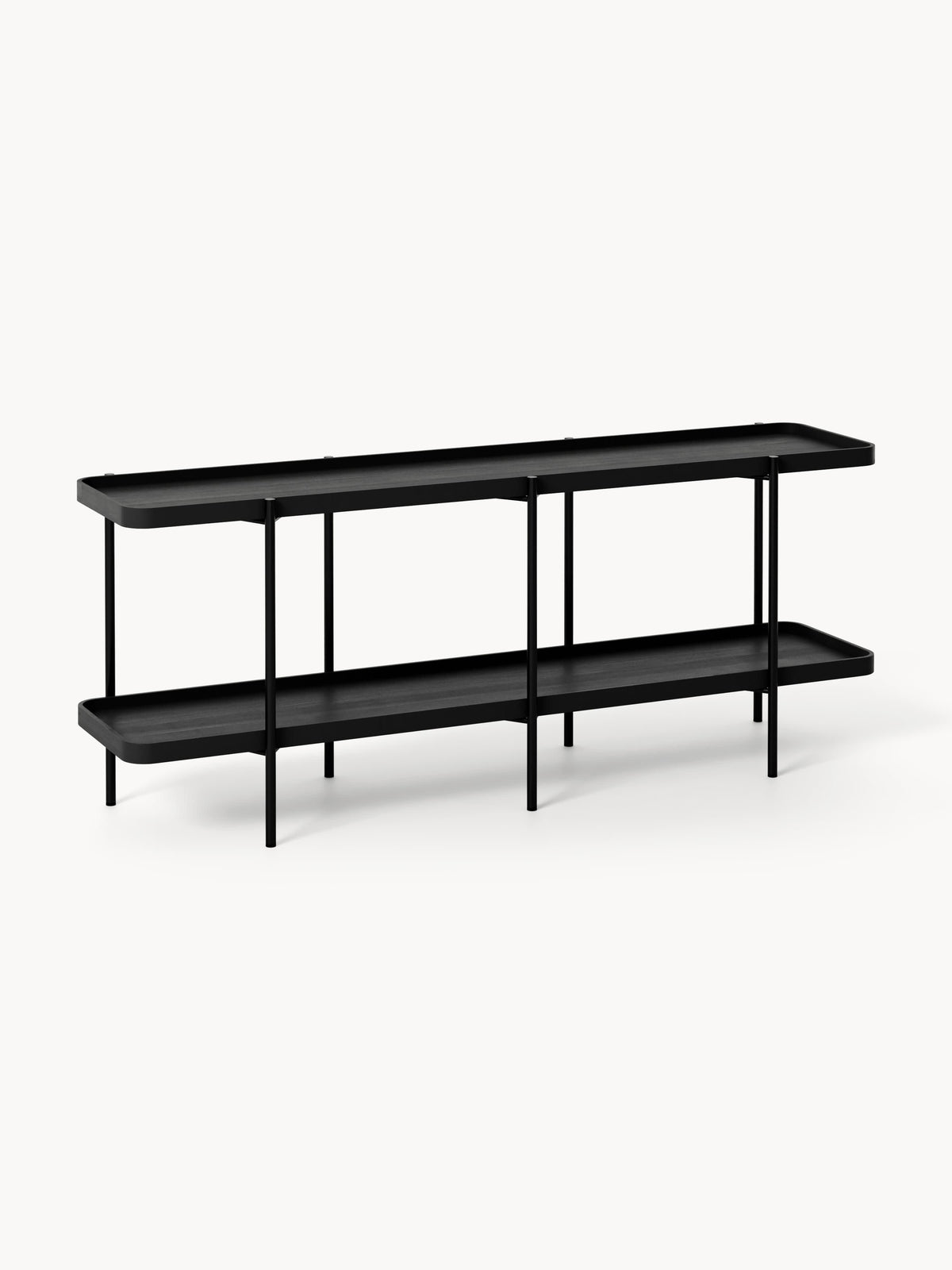 Renee Low Wooden Shelving Unit — Mushroom