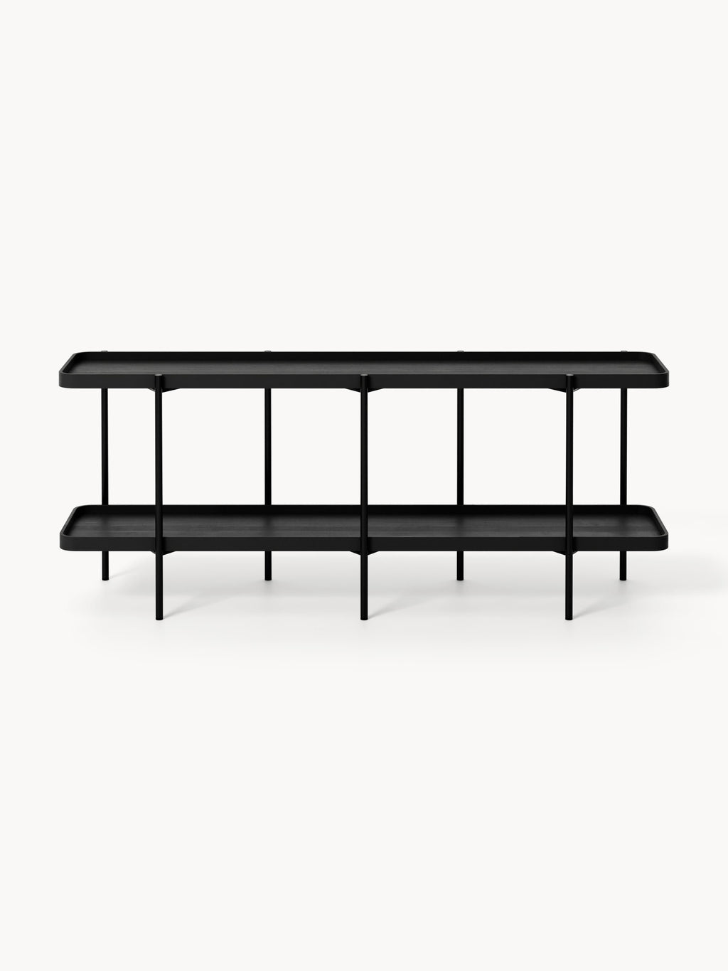 Renee Low Wooden Shelving Unit — Mushroom