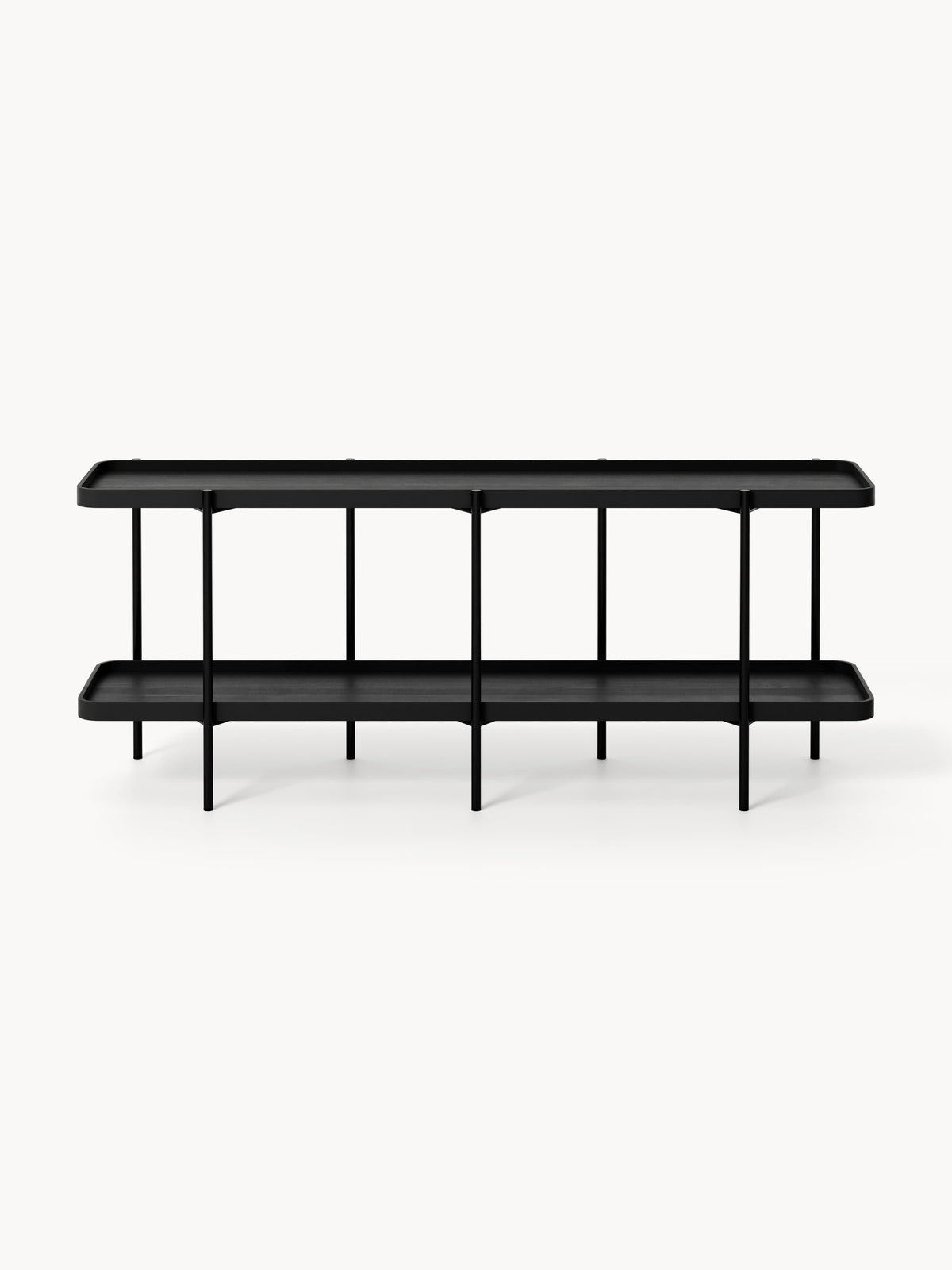 Renee Low Wooden Shelving Unit — Mushroom
