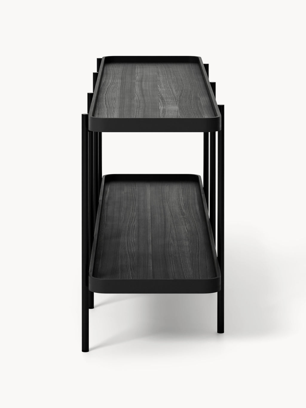 Renee Low Wooden Shelving Unit — Mushroom