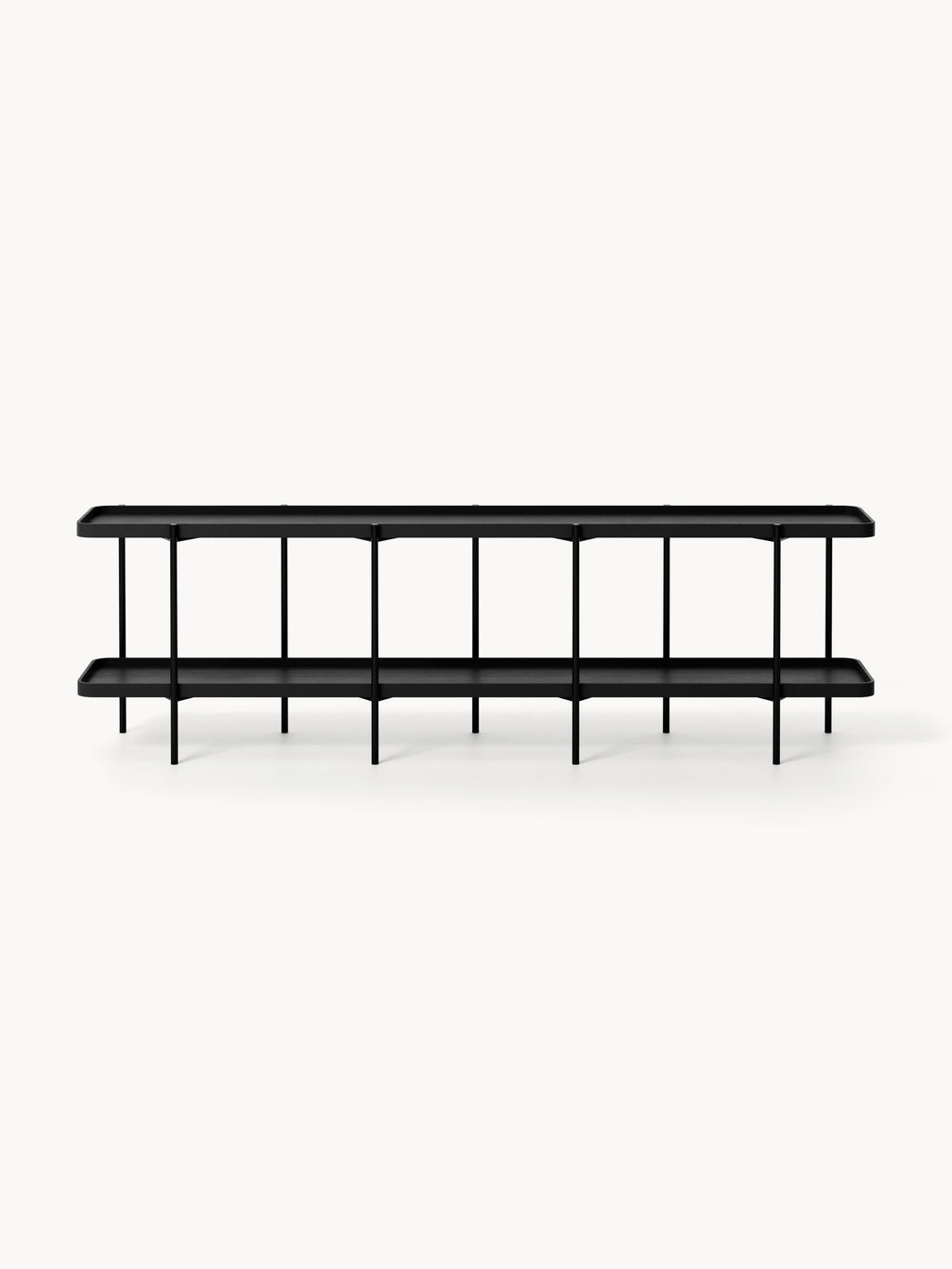 Renee Low Wooden Shelving Unit — Clay