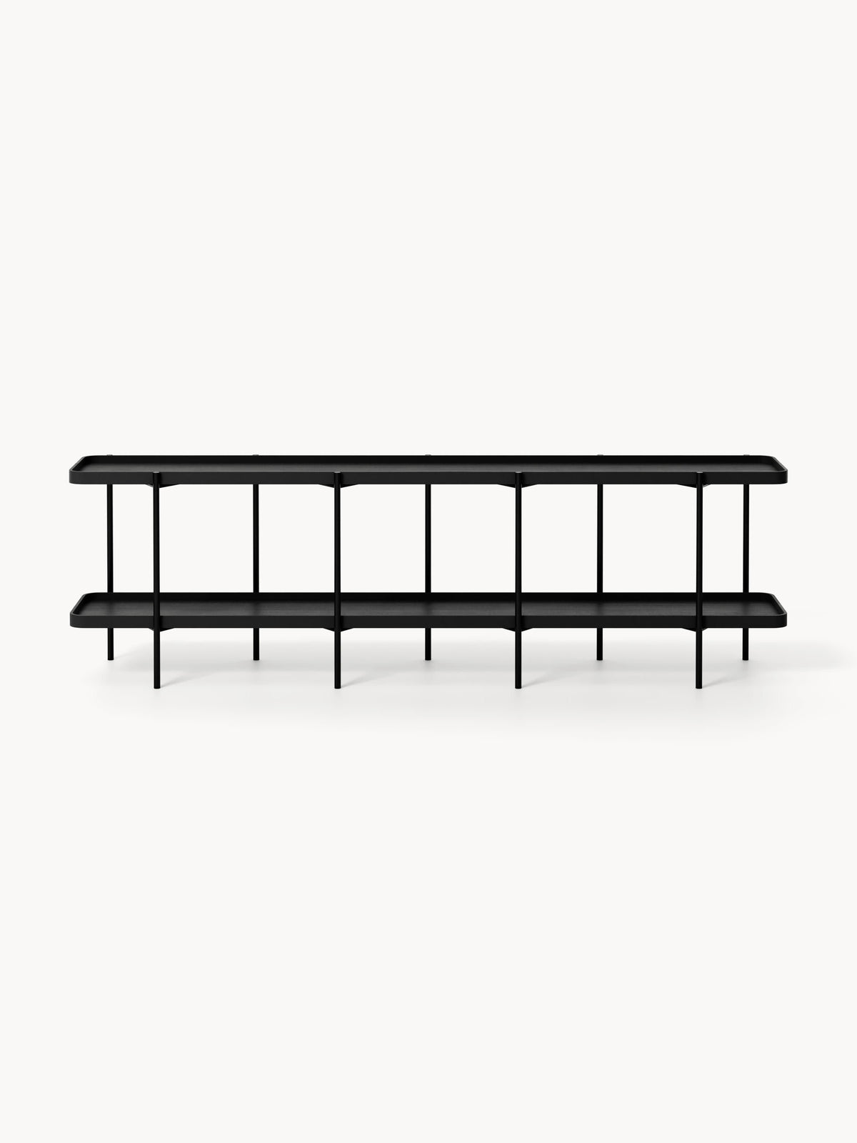 Renee Low Wooden Shelving Unit — Clay