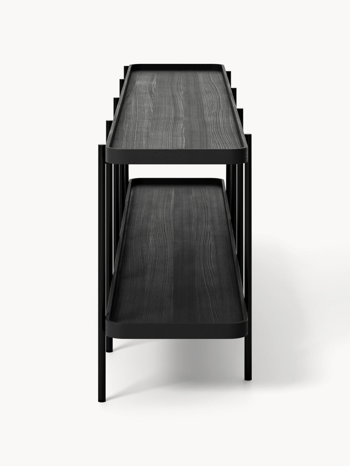 Renee Low Wooden Shelving Unit — Clay