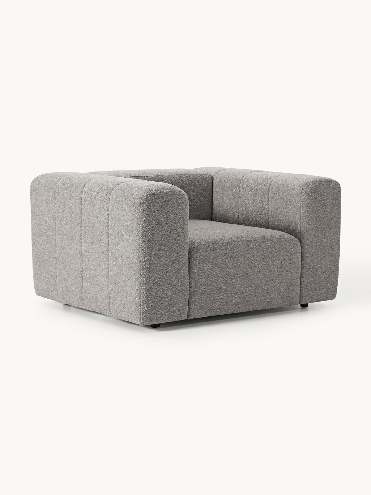 Lena Bouclé Lounge Chair — Taupe