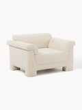 Atlas Bouclé Armchair — Light Grey