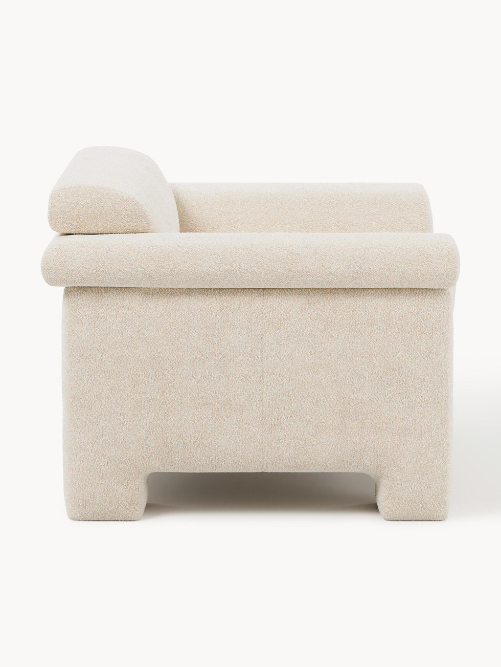 Atlas Bouclé Armchair — Light Grey