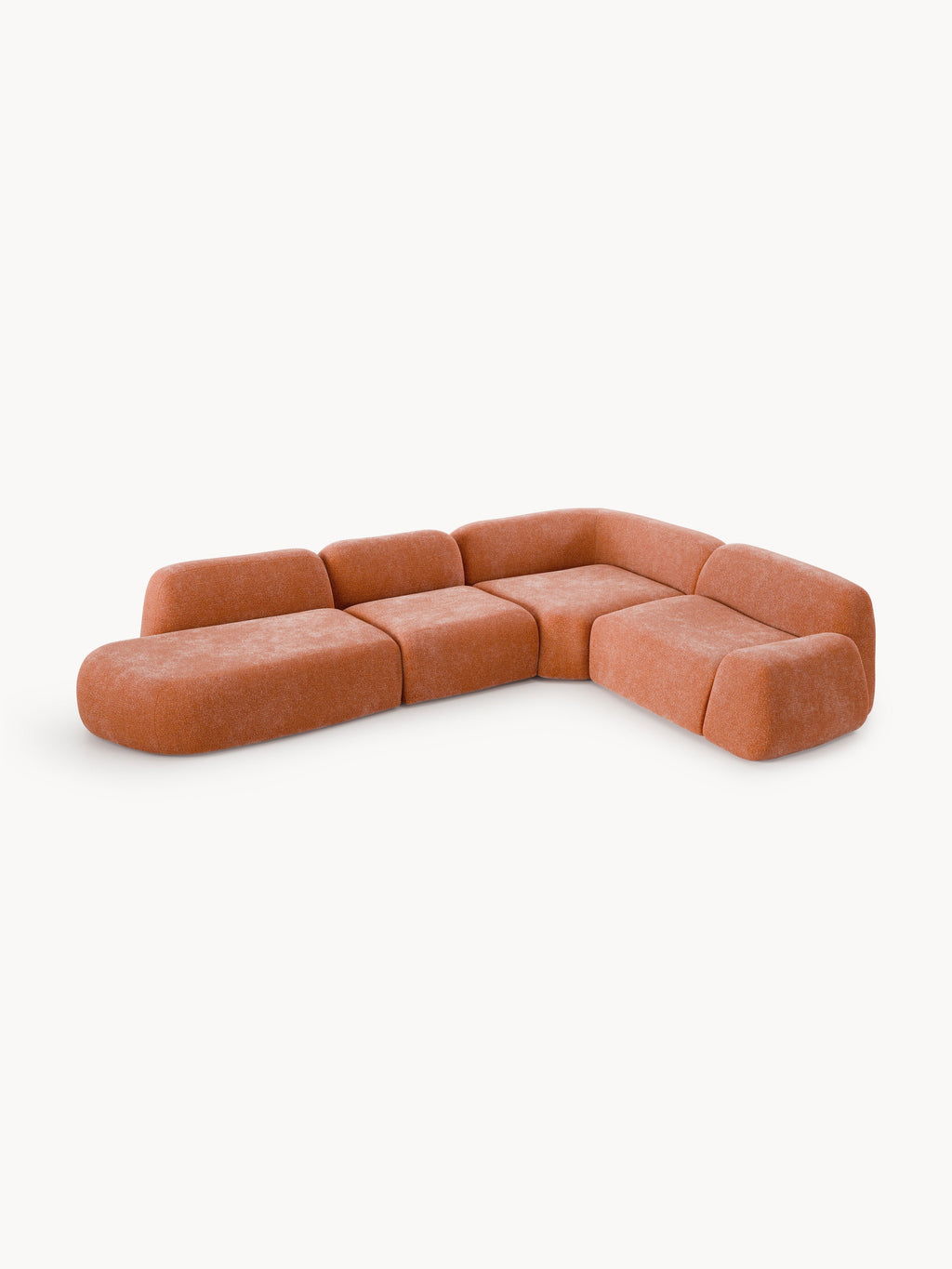 Wolke Modular XL Corner Sofa with Chaise Longue — Caramel