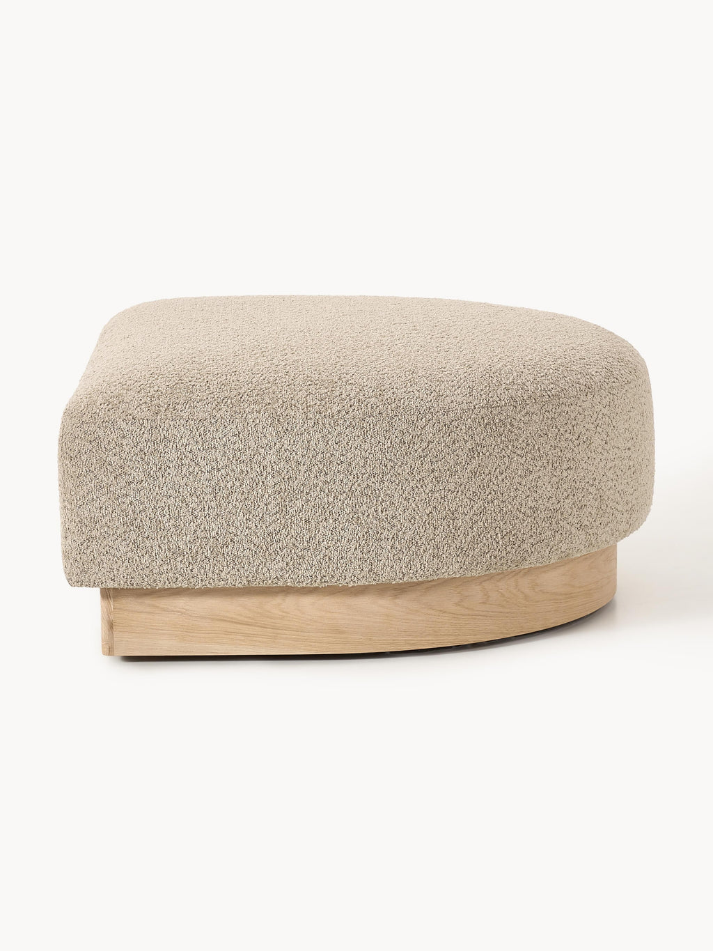 Natalie Sofa Ottoman in Teddy Bouclé — Sand Beige