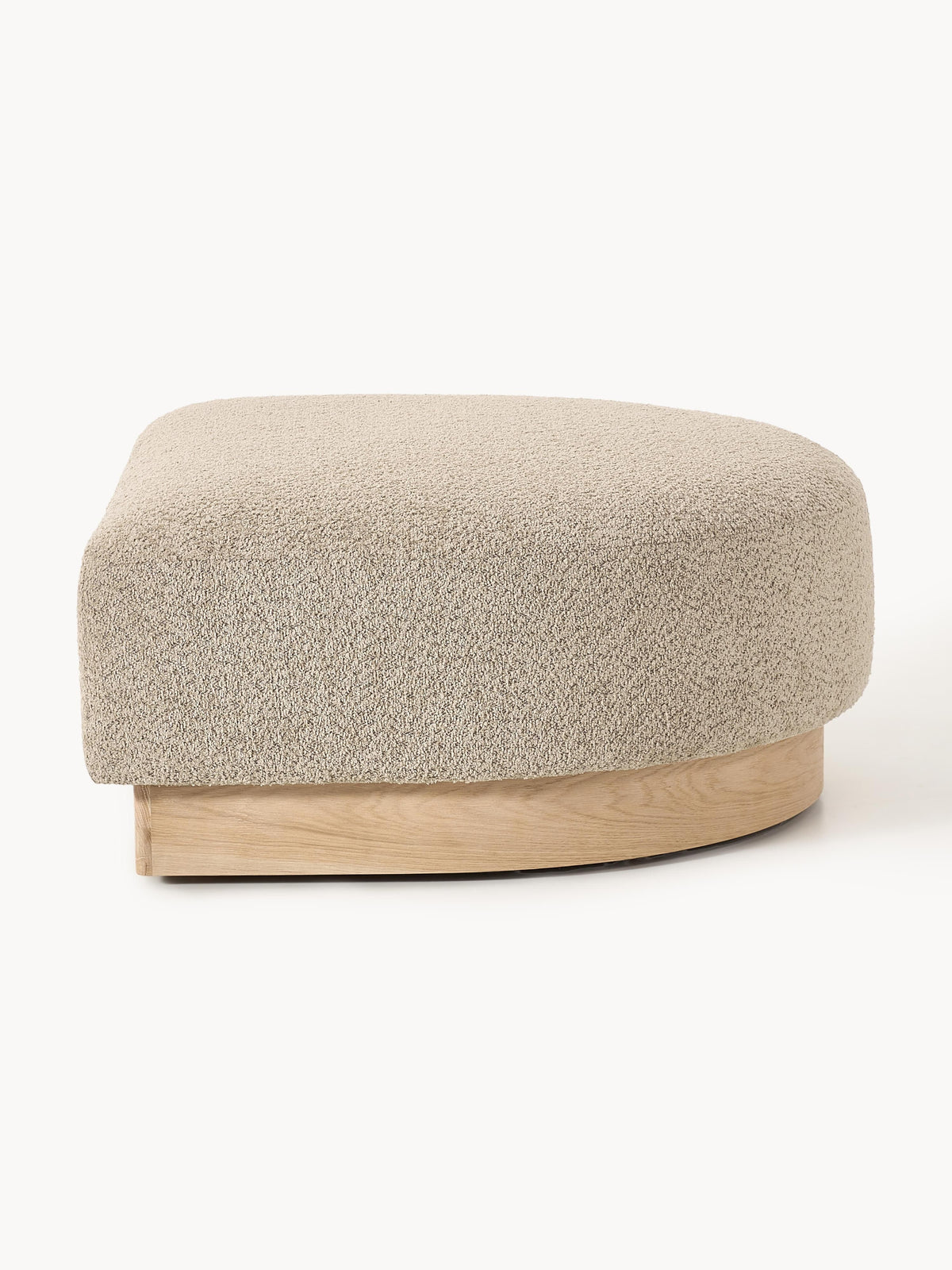 Natalie Sofa Ottoman in Teddy Bouclé — Sand Beige