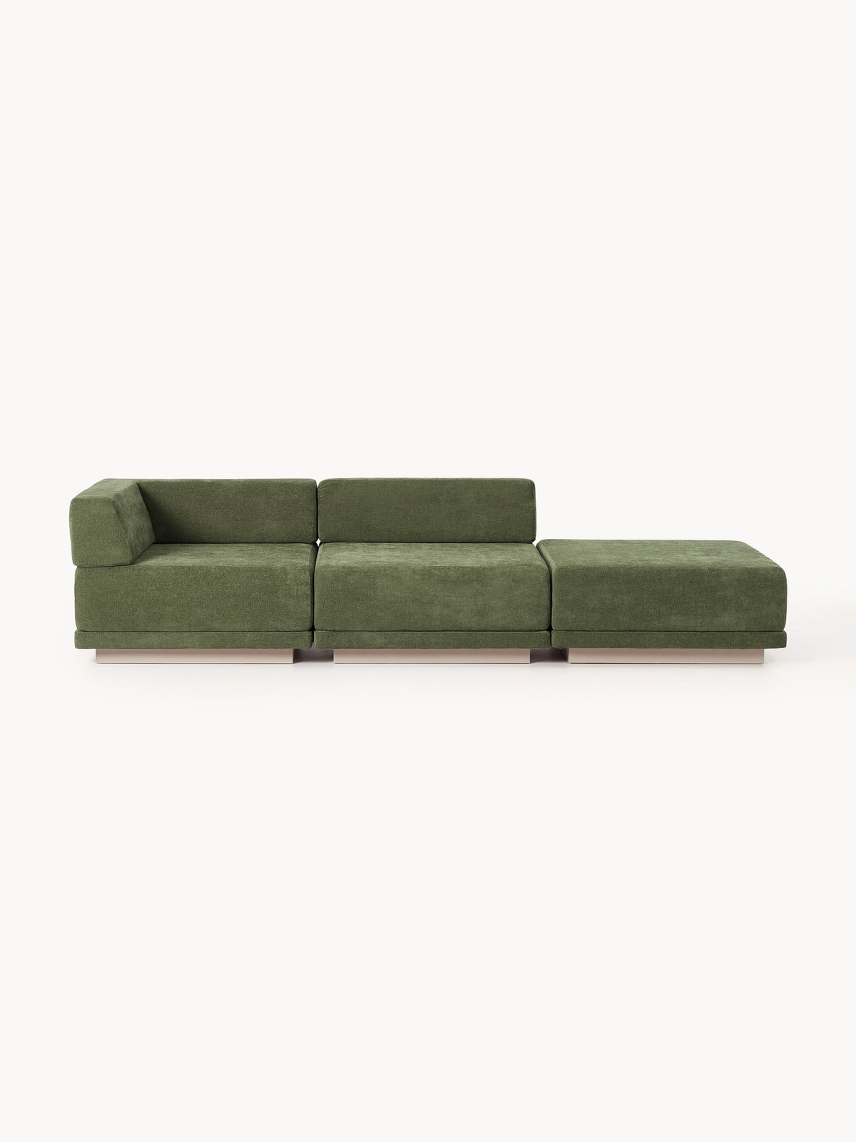 Colin Modular Sofa (4-seater) with Ottoman — Olive