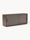Wisp Wooden Sideboard with Upholstered Front — Dark Grey