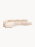 Wolke Modular Bouclé-XL Corner Sofa with Chaise Longue — Off-White