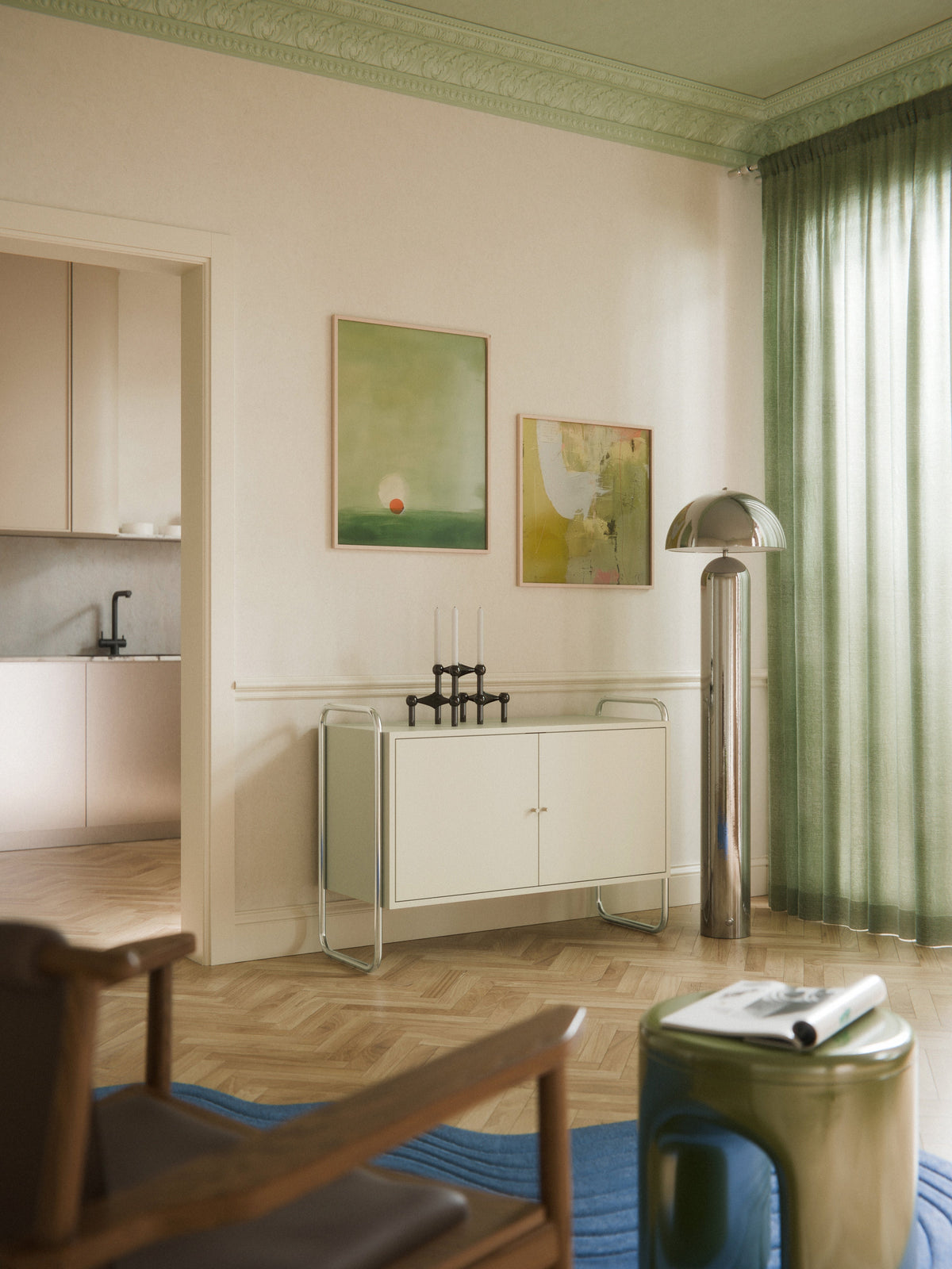 Robyn Metal-Sideboard — Sand Beige