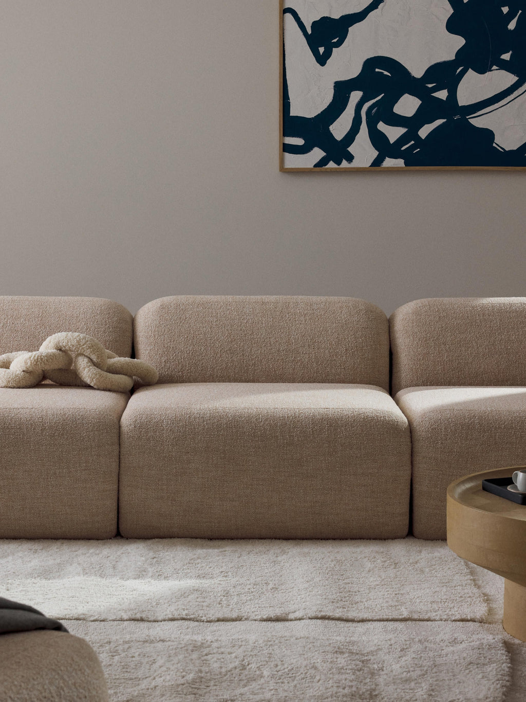 Wolke Bouclé Middle Module — Rose