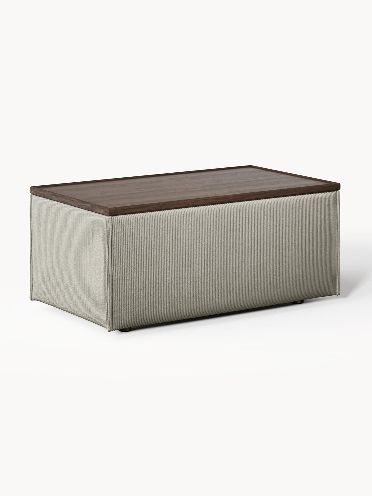 Lennon Sofa Ottoman in Corduroy with Storage — Fawn