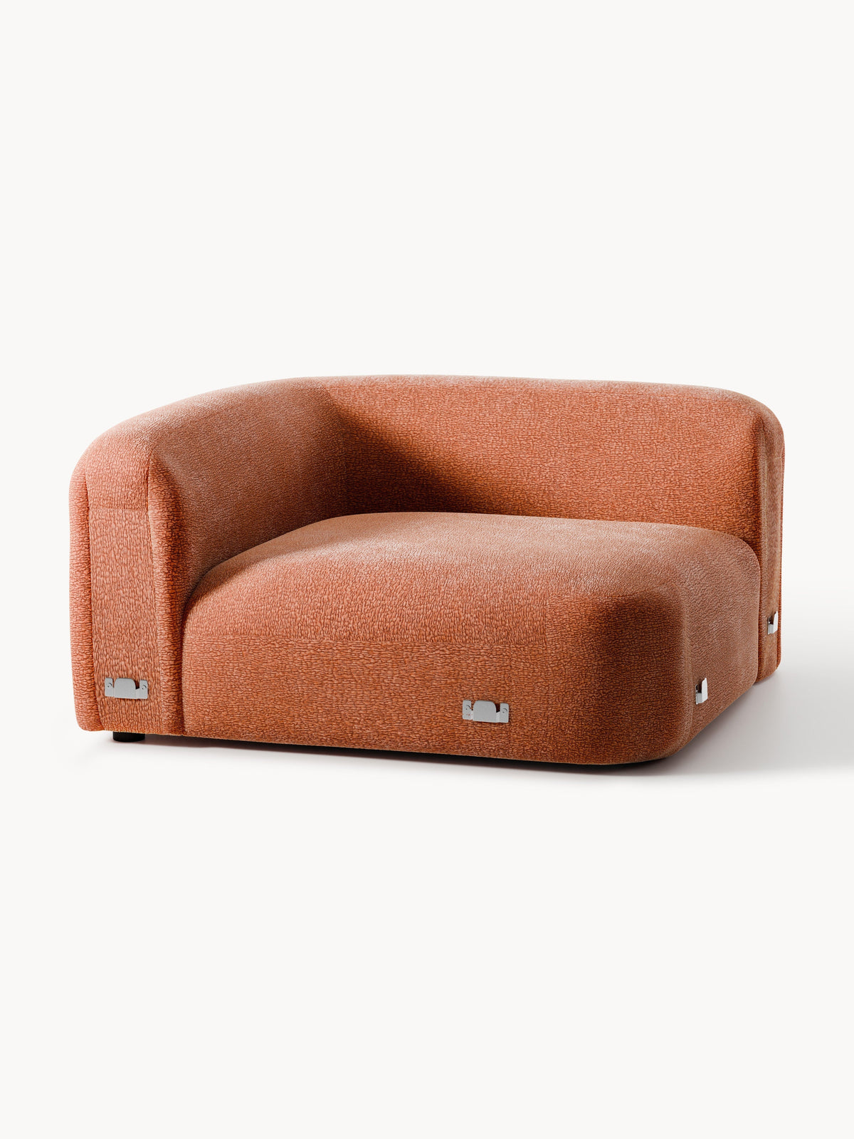 Wolke Round Corner Module — Terracotta