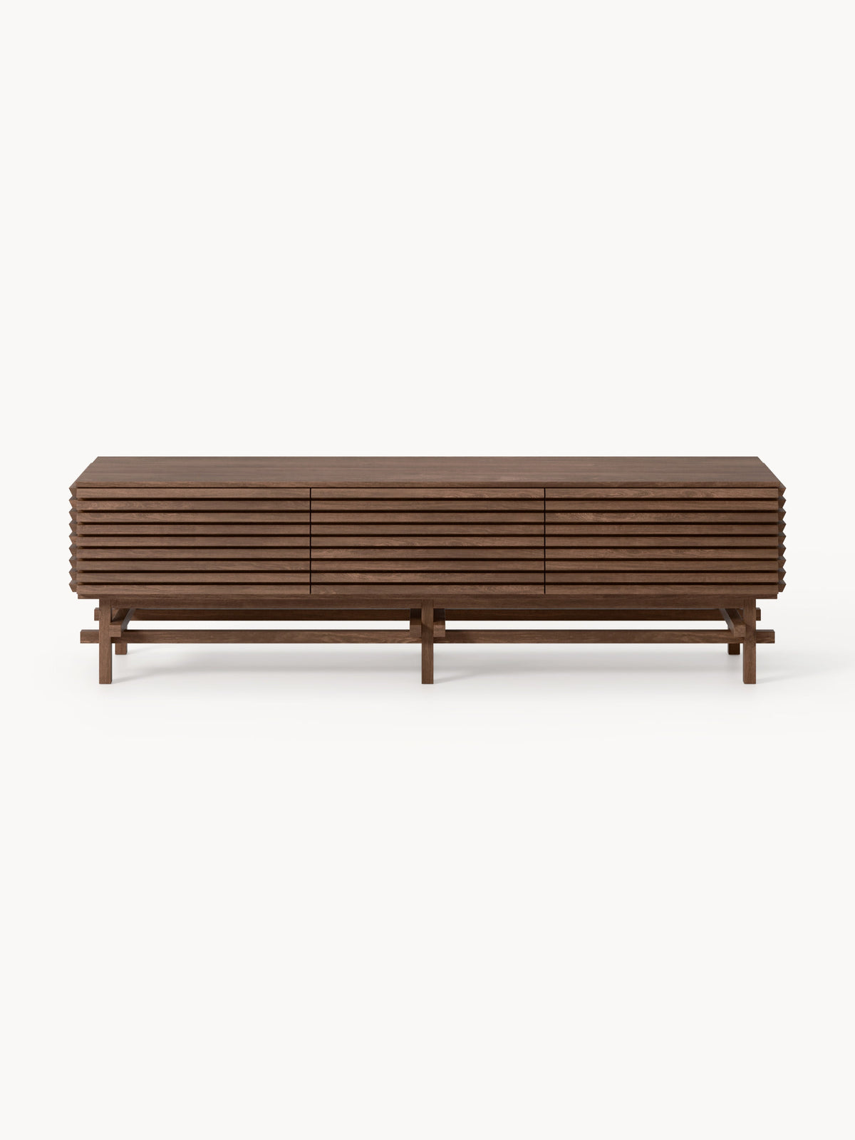 Pierce Small Lowboard in Oak — Dark Grey