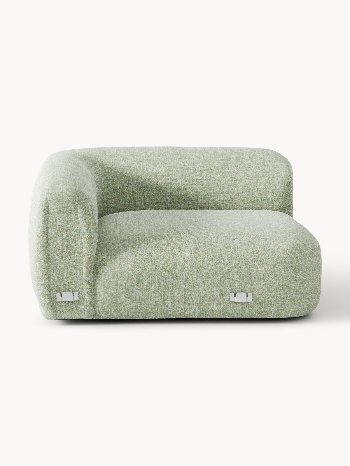 Wolke Round Bouclé Corner Module — Oatmeal